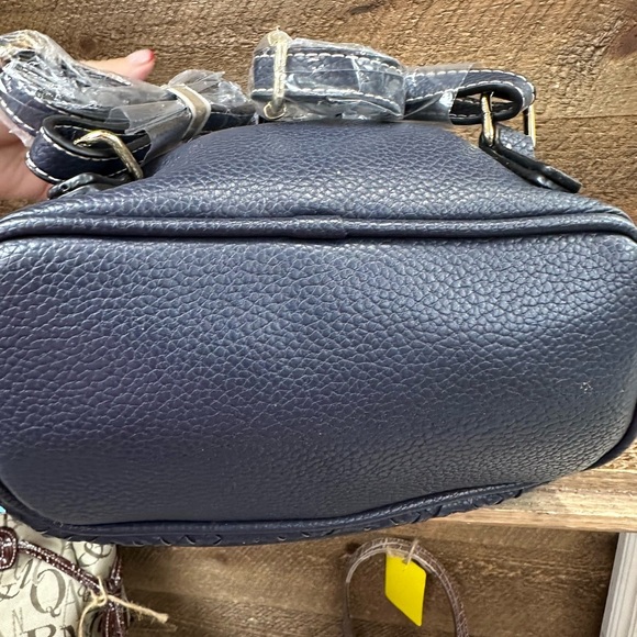 Sondra Roberts Squared Navy Mini Backpack - Picture 5 of 8